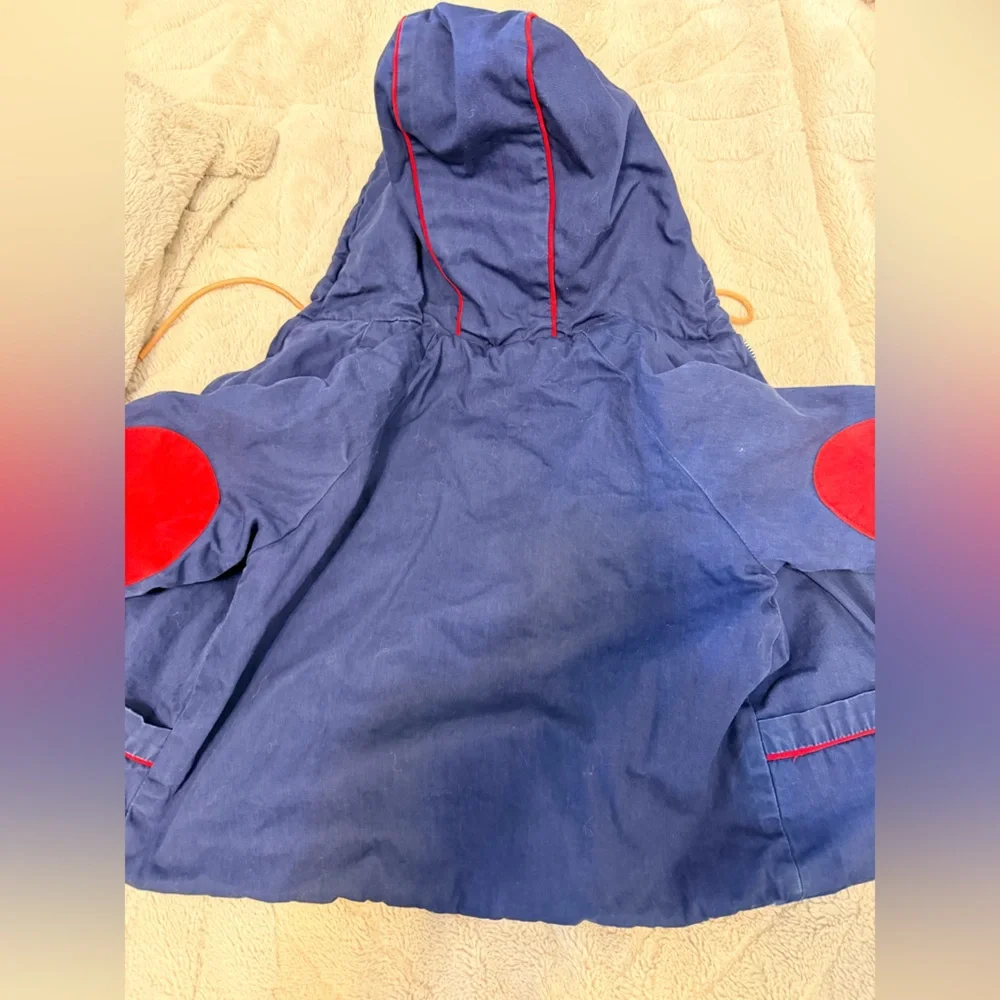 Danny Dare Vintage Toddler Coat 60s Red Blue Jacket Patchwork Boy 3 GUC timeless